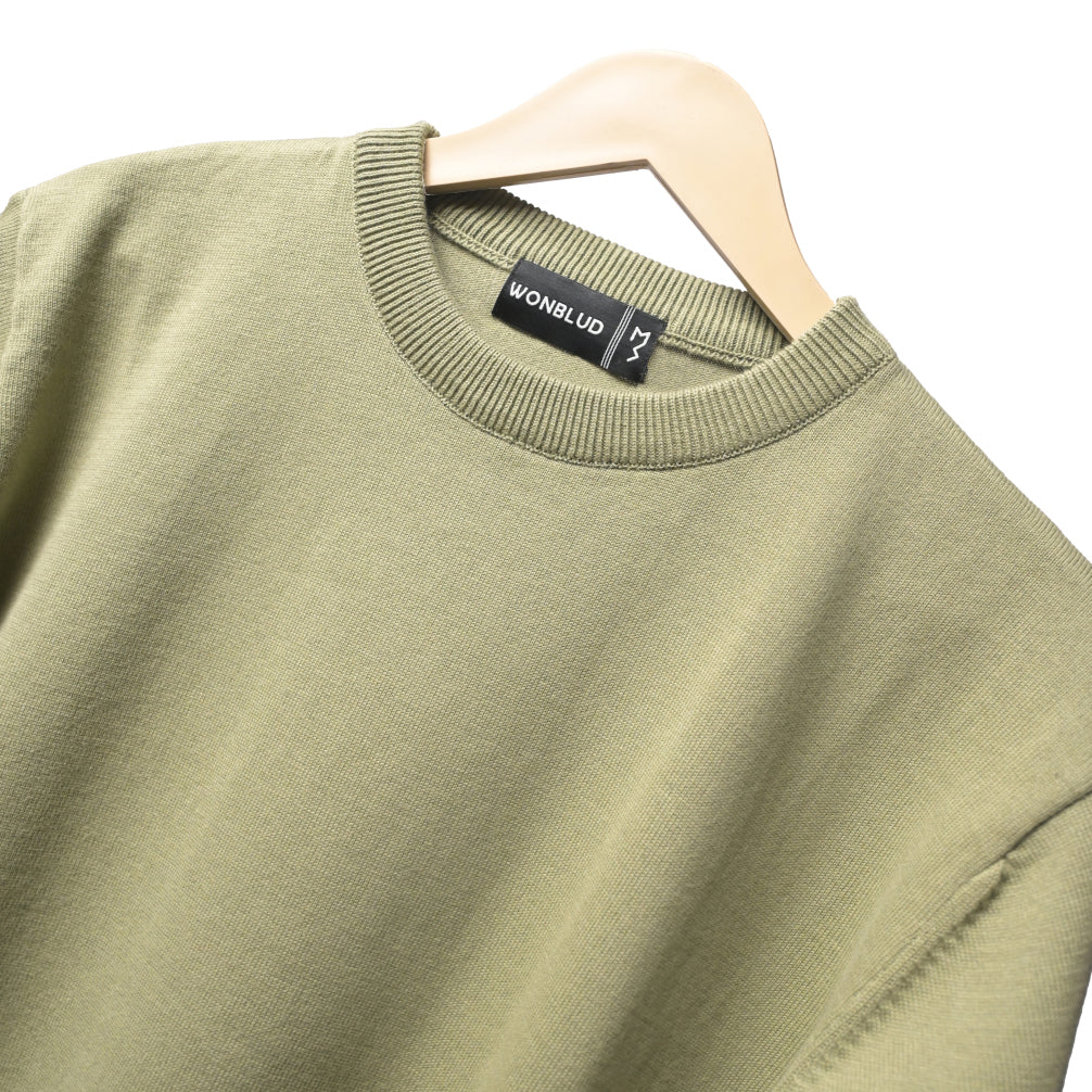PISTACHIO COTTON PULLOVER