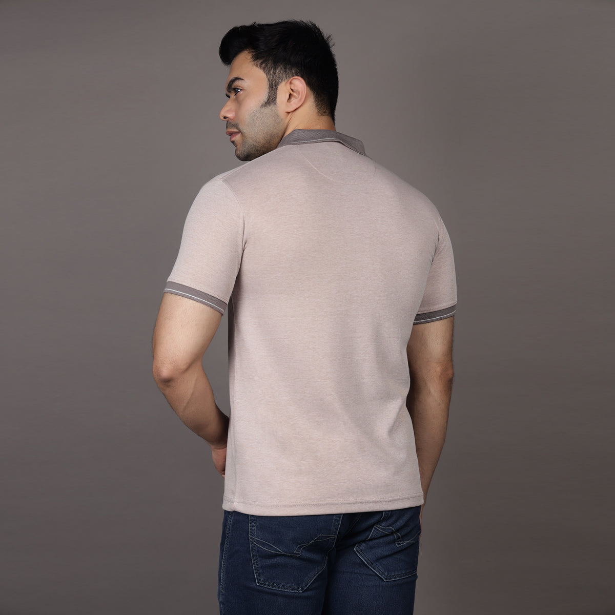 STONE BEIGE POLO CLUB T-SHIRT