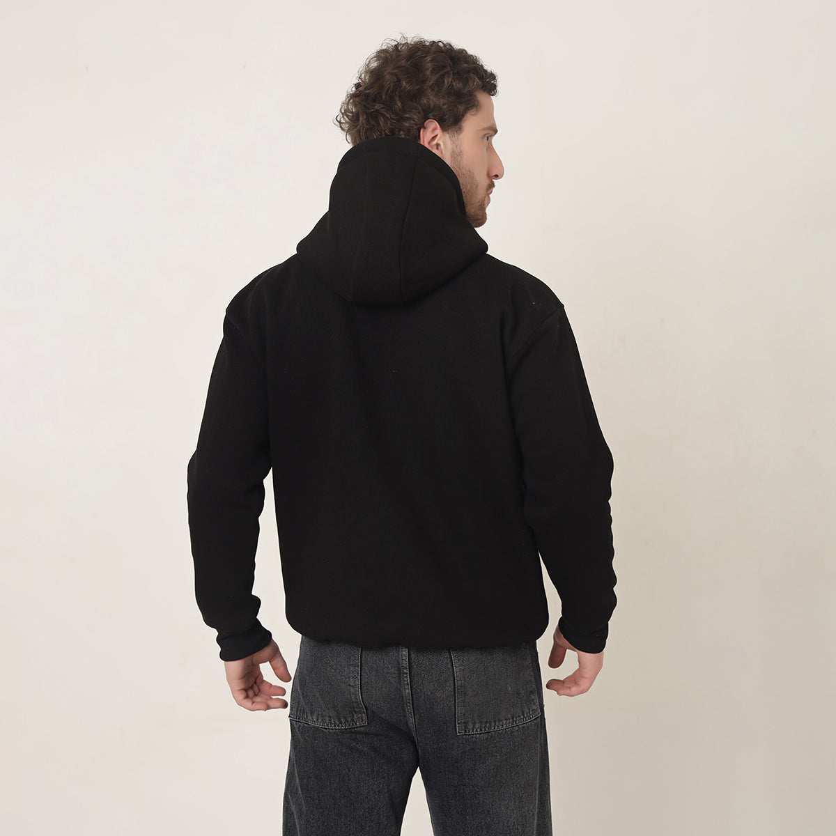 BLACK CLASSIC UNISEX OVERSIZED HOODIE