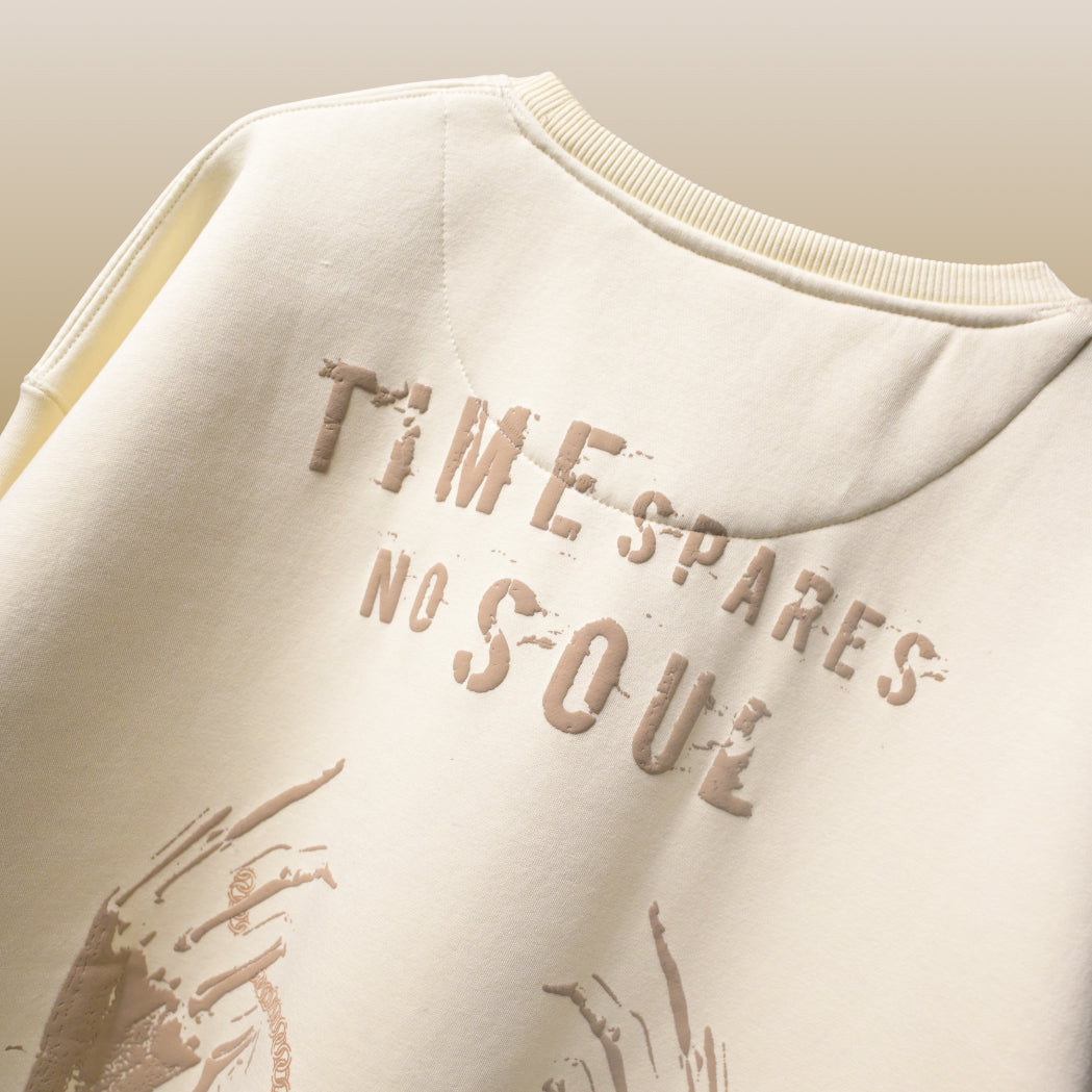 WHITE CLOCK SWEATSHIRT