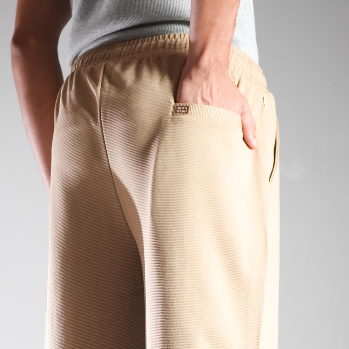 BEIGE LOOSE FIT PANTS (UNISEX)