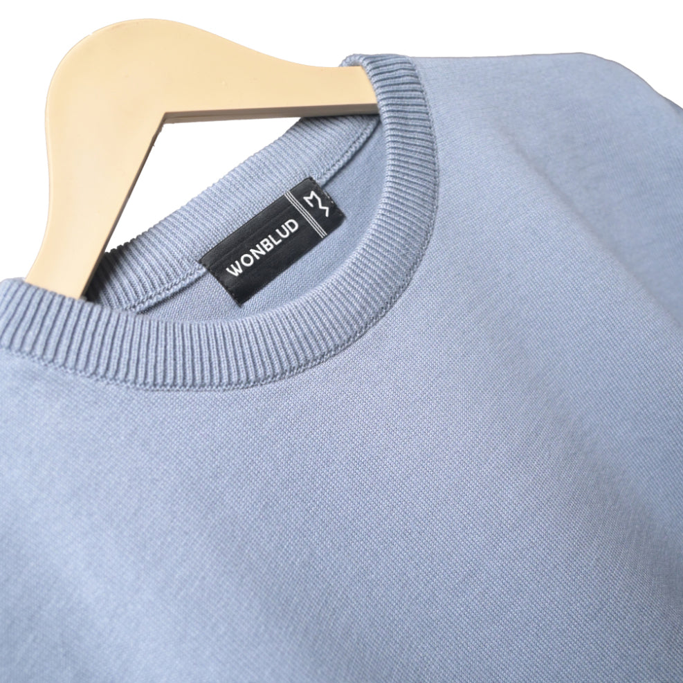 SKY BLUE COTTON PULLOVER