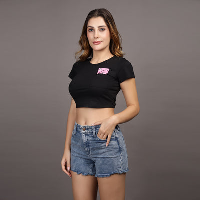 PINK UNO-REVERSE CROP TEE