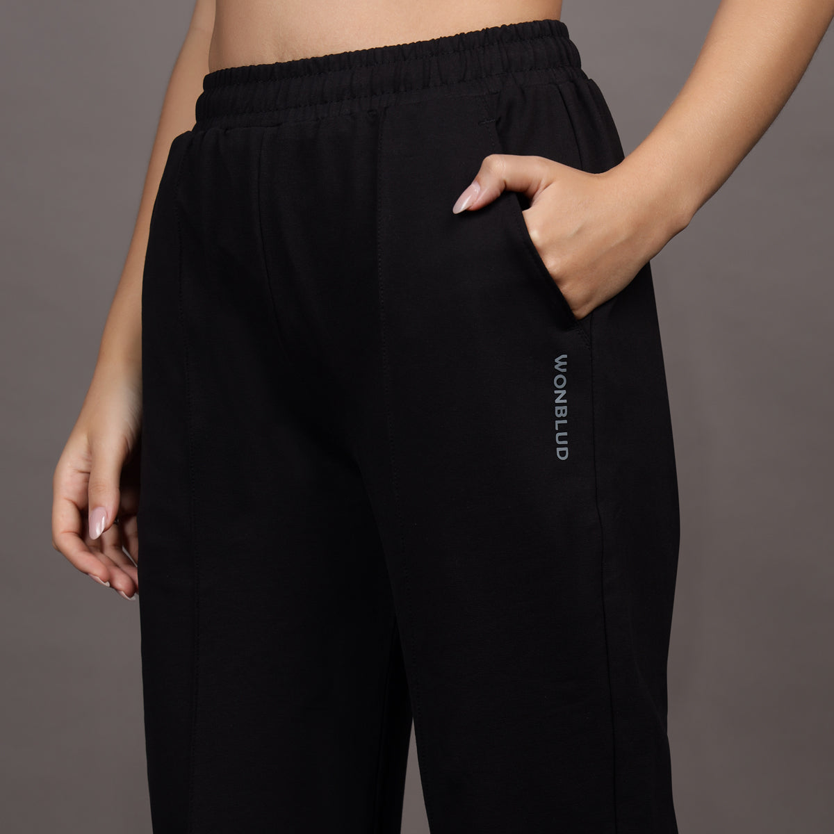BLACK LOUNGE FIT PANTS (UNISEX)