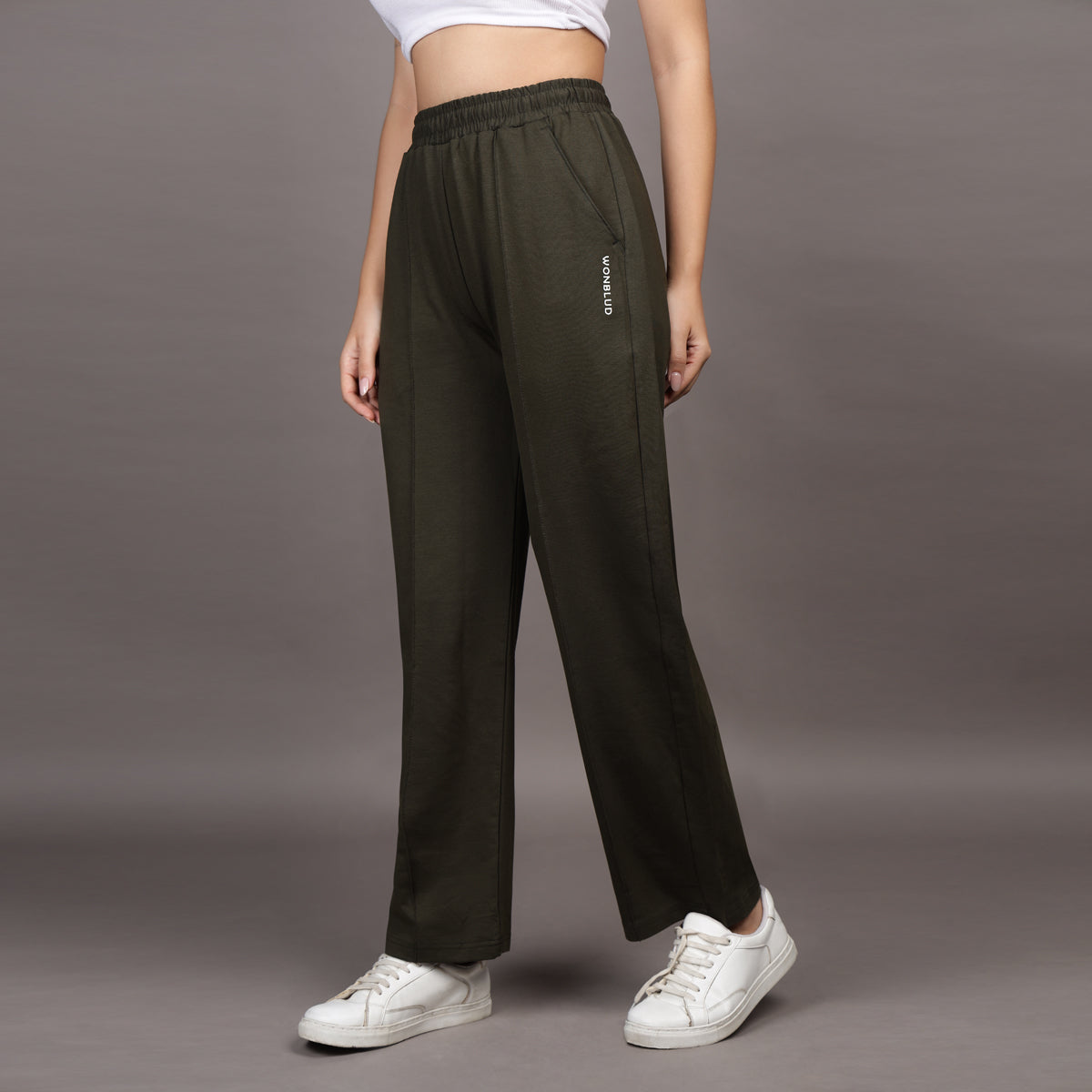 OLIVE LOUNGE FIT PANTS (UNISEX)