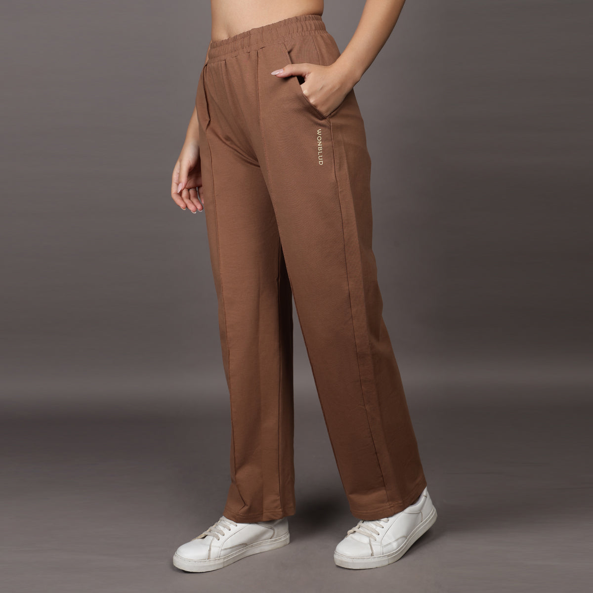 BROWN LOUNGE FIT PANTS (UNISEX)
