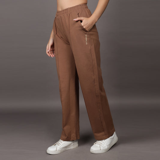BROWN LOUNGE FIT PANTS (UNISEX)