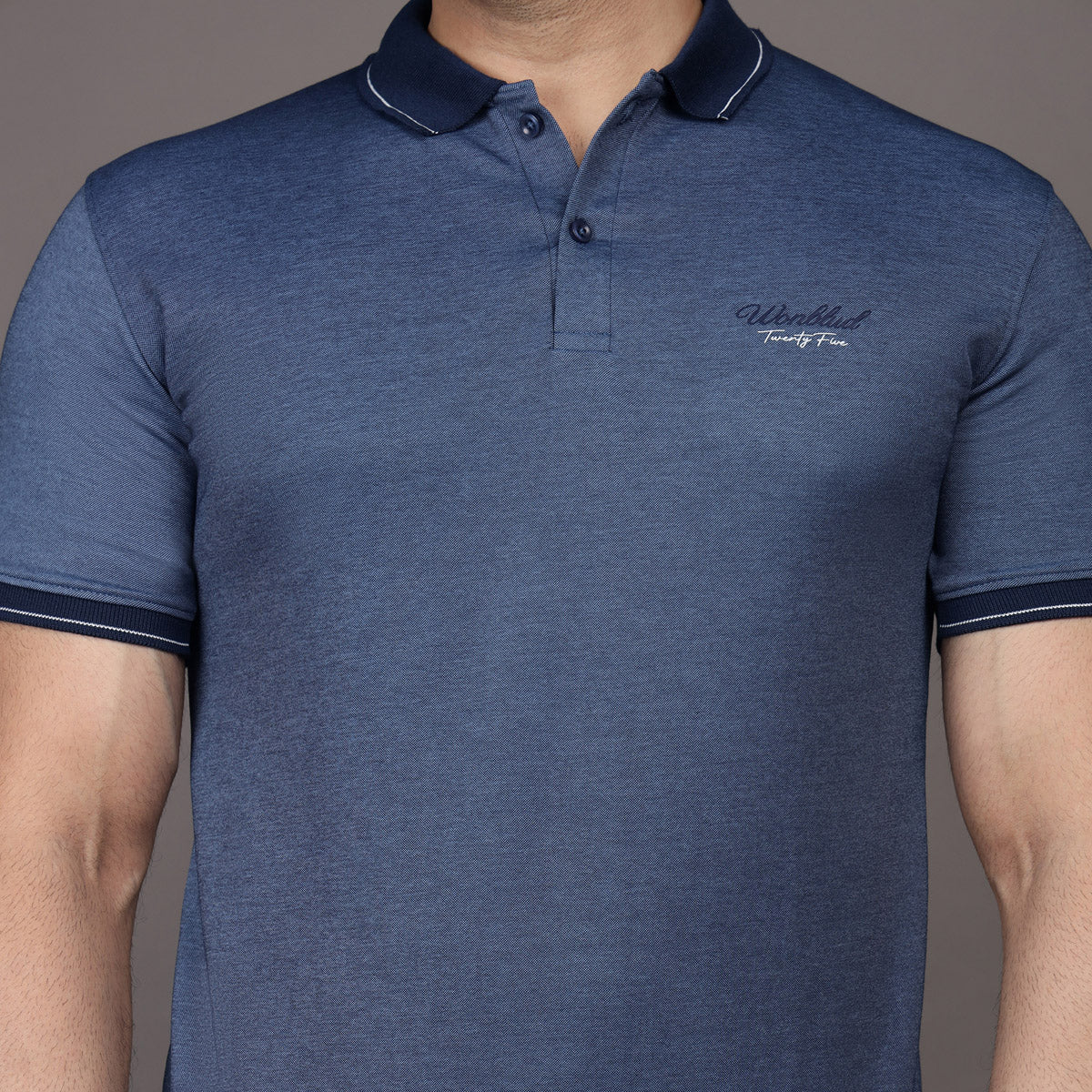 DENIM HORSE PRINT POLO T-SHIRT