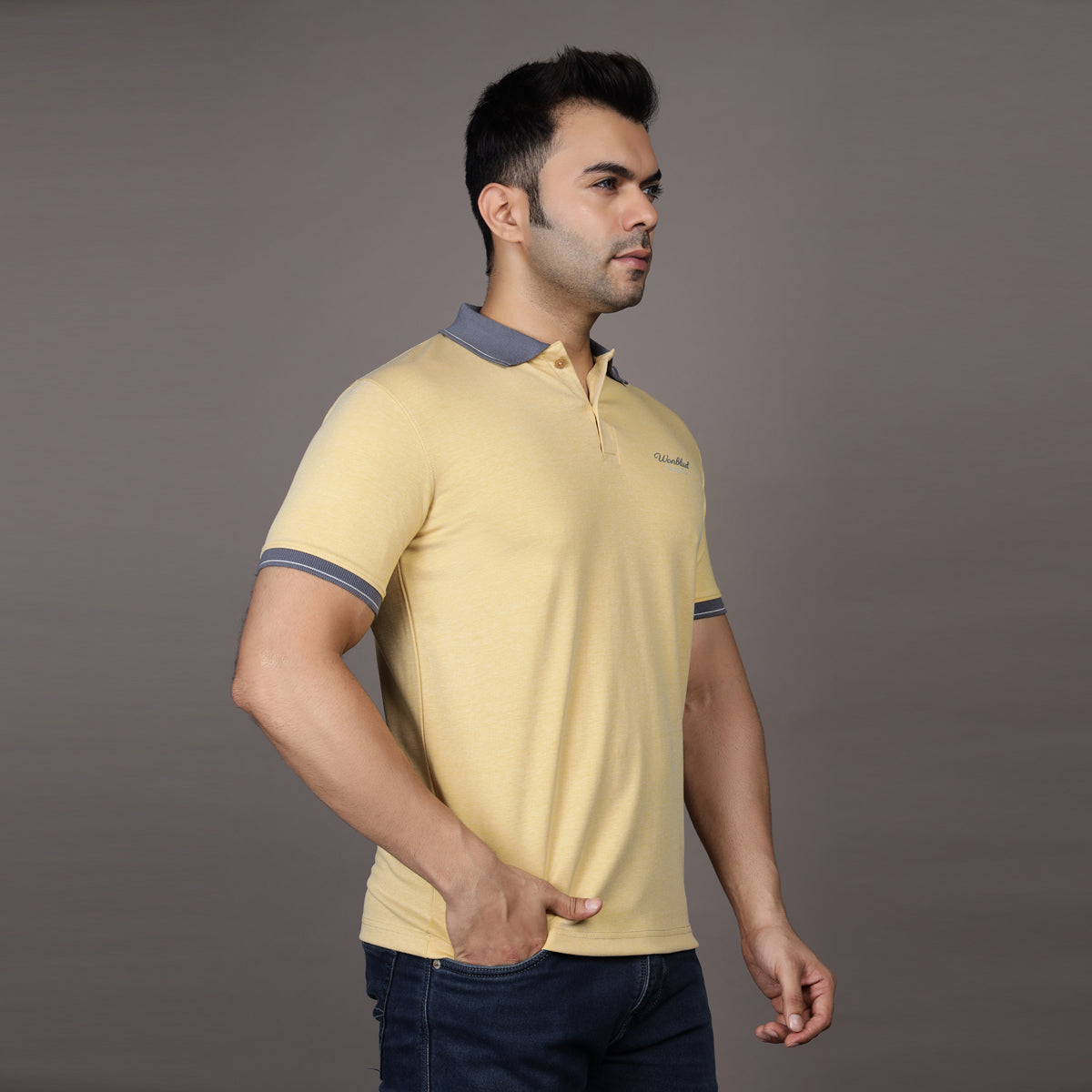 STONE YELLOW POLO CLUB T-SHIRT