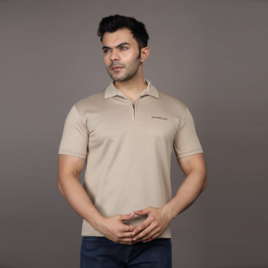 BEIGE POLO CLUB T-SHIRT