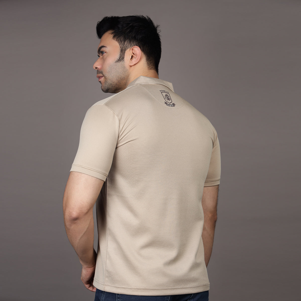 BEIGE POLO CLUB T-SHIRT