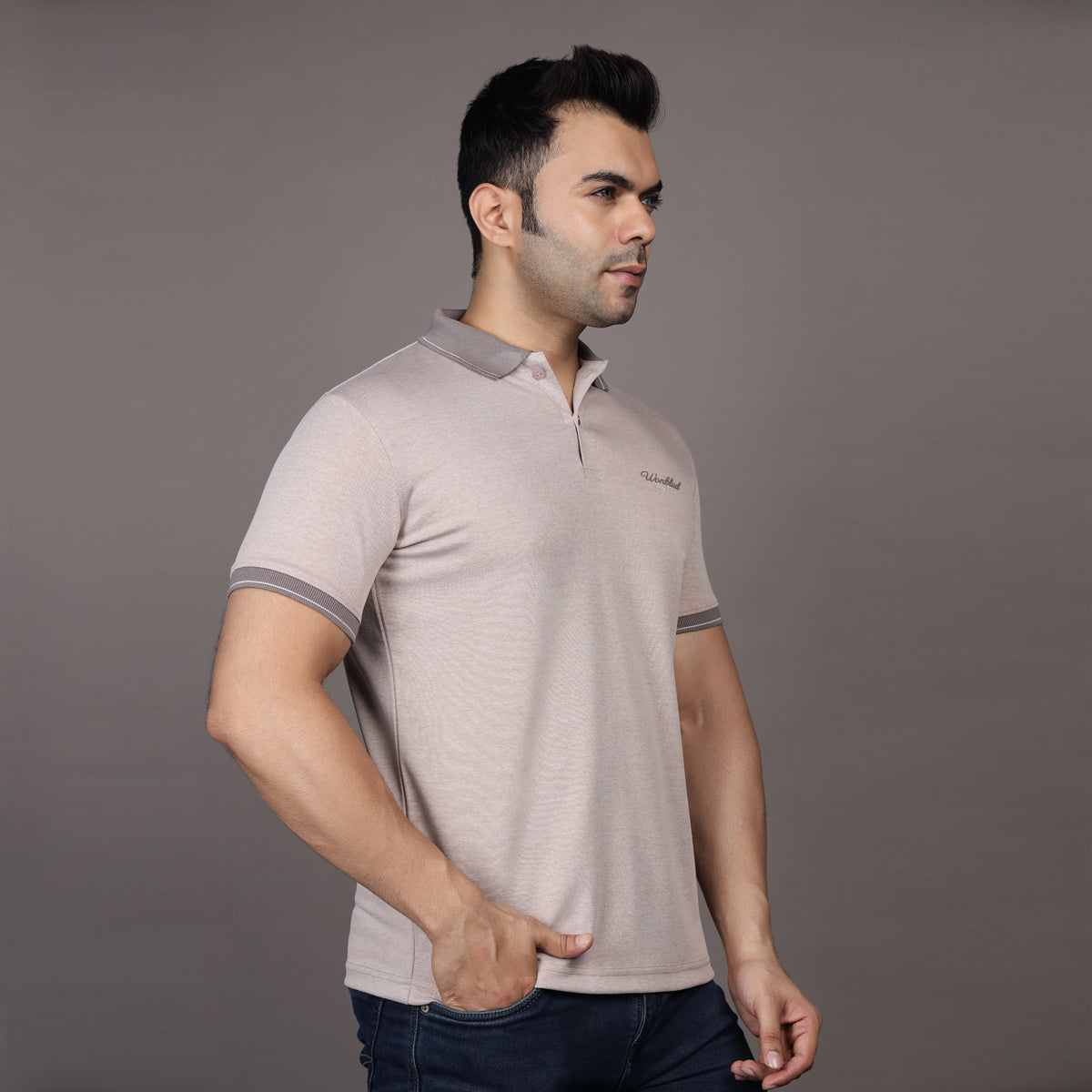 STONE BEIGE POLO CLUB T-SHIRT