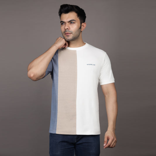 BLUE BEIGE T-SHIRT