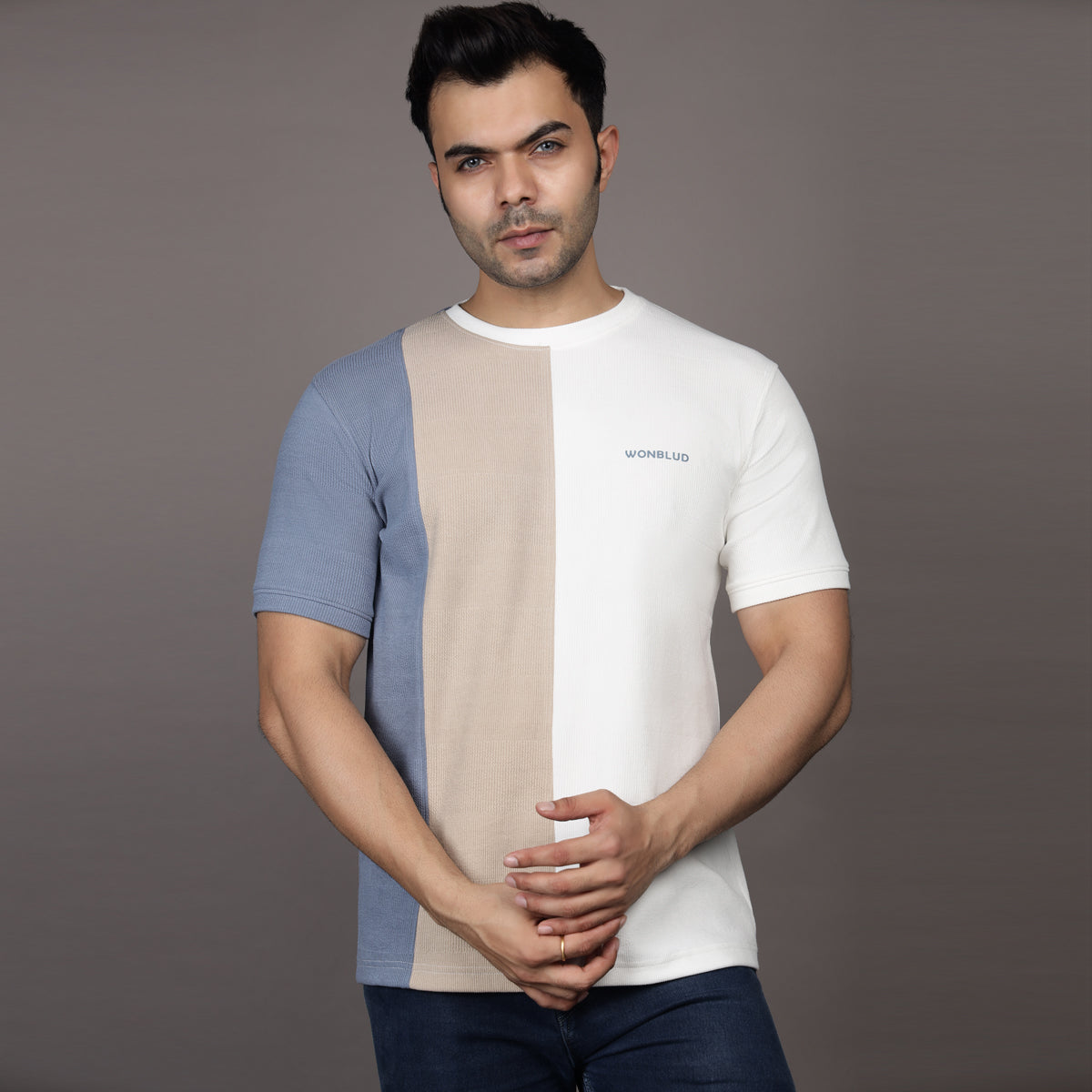 BLUE BEIGE T-SHIRT