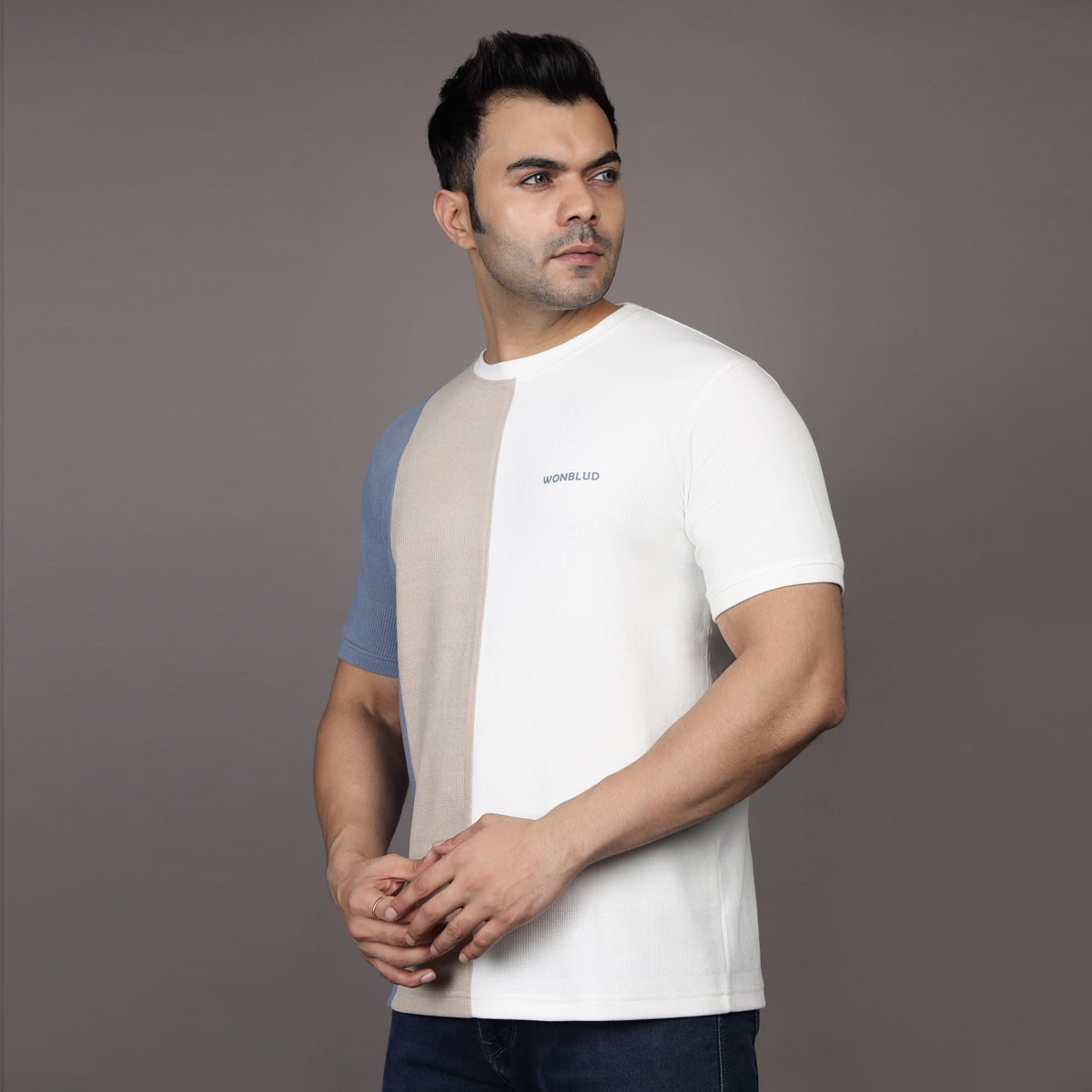 BLUE BEIGE T-SHIRT