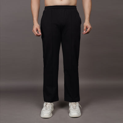 BLACK LOUNGE FIT PANTS (UNISEX)