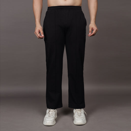 BLACK LOUNGE FIT PANTS (UNISEX)