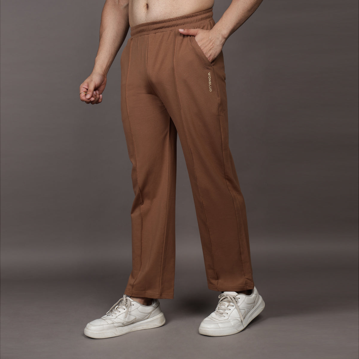 BROWN LOUNGE FIT PANTS (UNISEX)