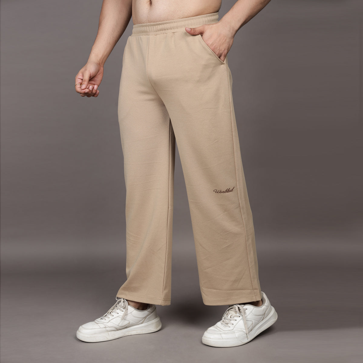 BEIGE LOOSE FIT PANTS (UNISEX)