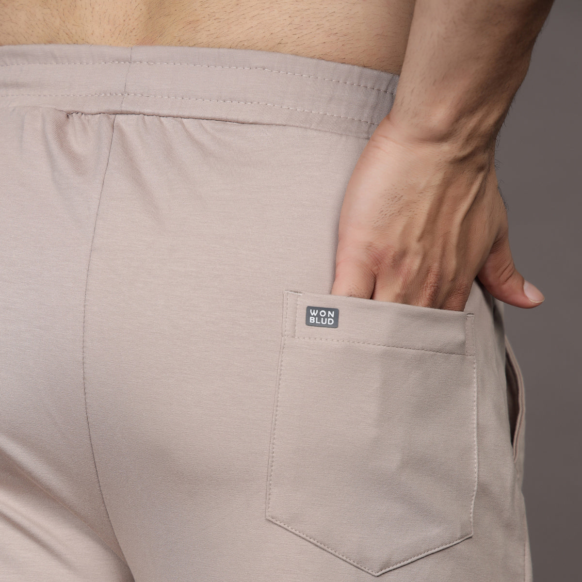 BEIGE LOUNGE FIT PANTS (UNISEX)