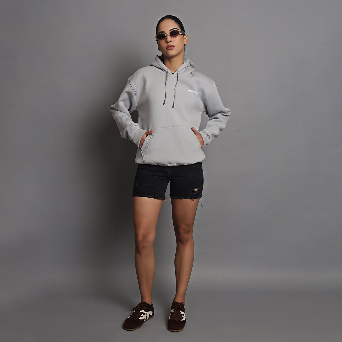 SILVER GREY CLASSIC OVERSIZED HOODIE