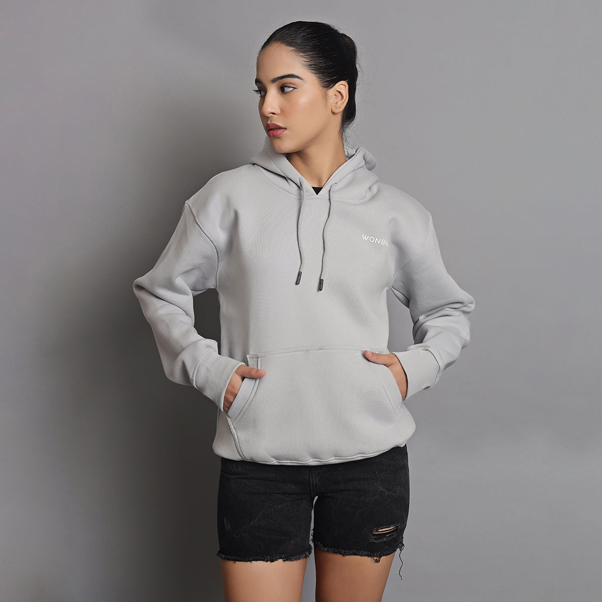 SILVER GREY CLASSIC OVERSIZED HOODIE