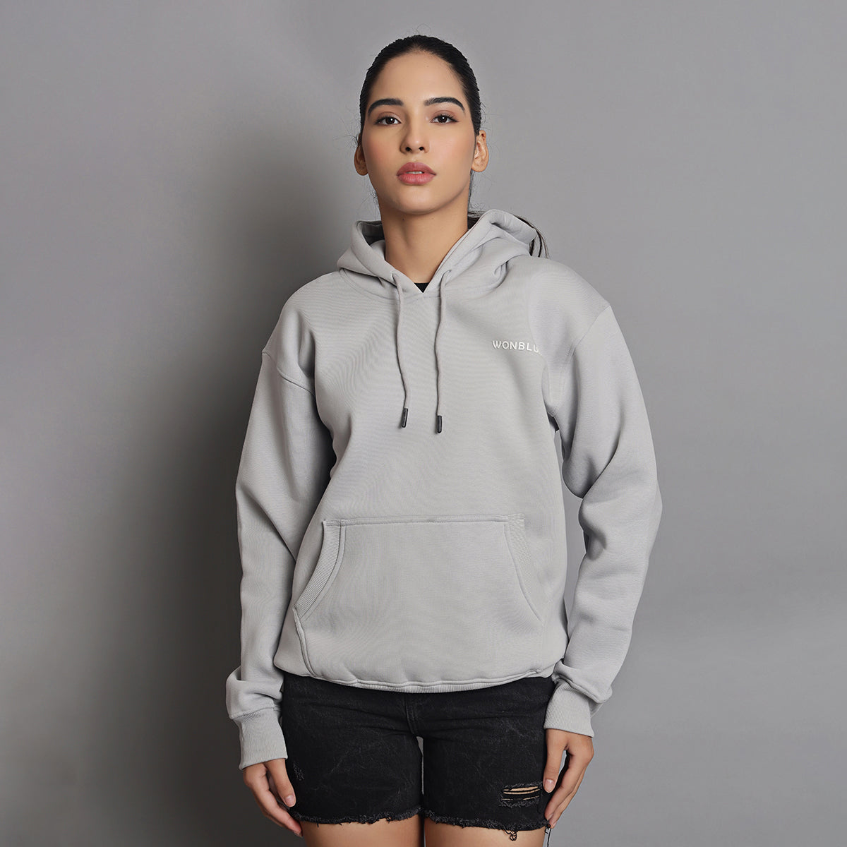 SILVER GREY CLASSIC OVERSIZED HOODIE
