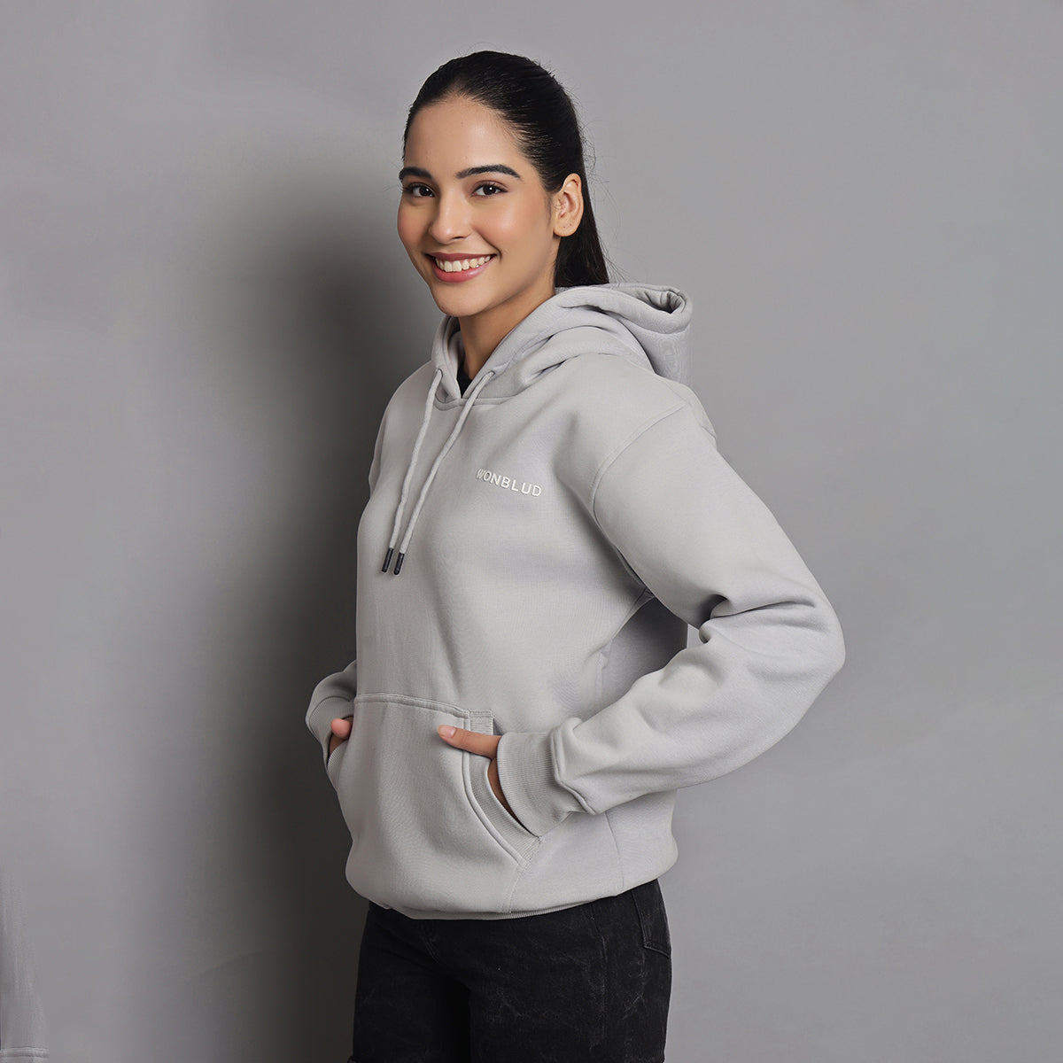 SILVER GREY CLASSIC OVERSIZED HOODIE