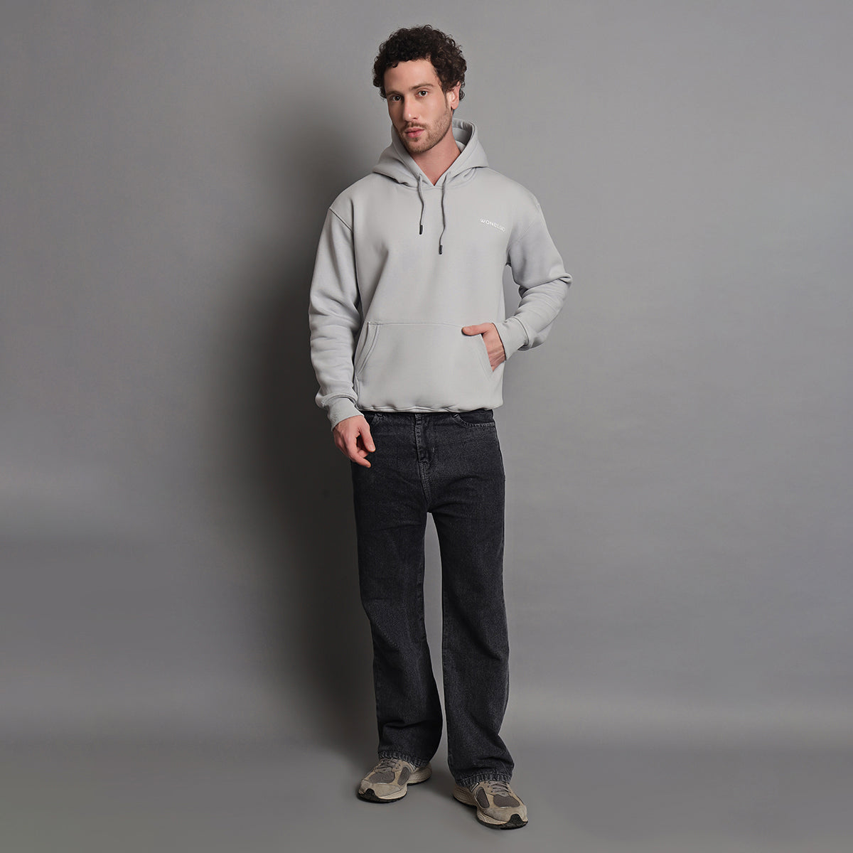 SILVER GREY CLASSIC OVERSIZED HOODIE