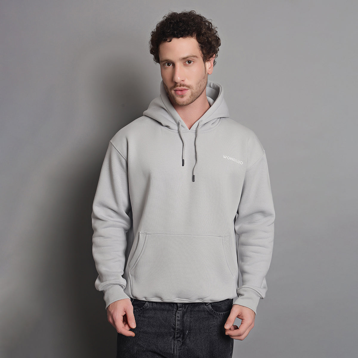 SILVER GREY CLASSIC UNISEX OVERSIZED HOODIE