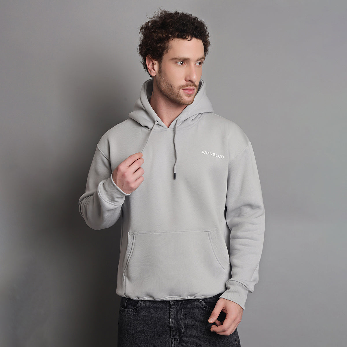 SILVER GREY CLASSIC OVERSIZED HOODIE