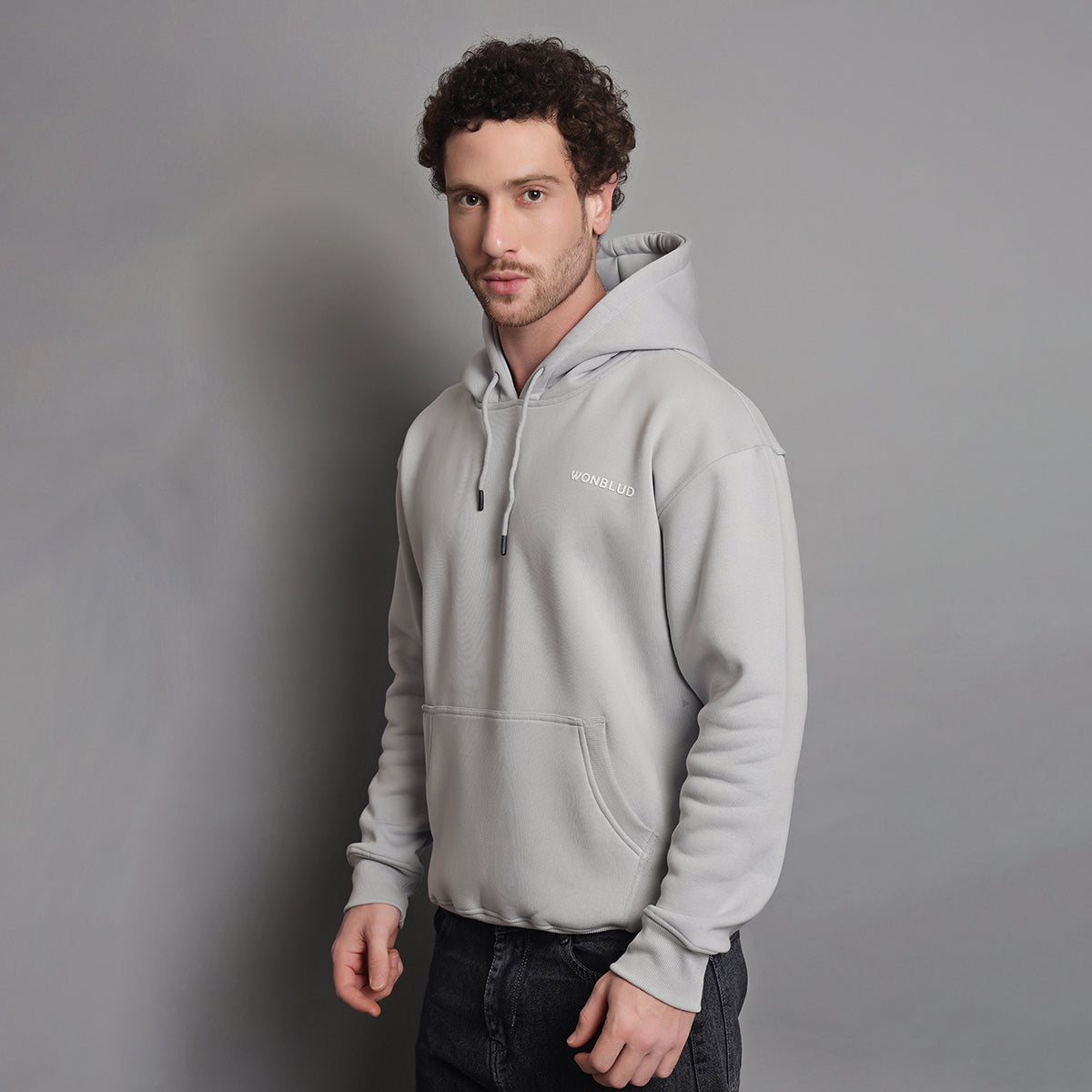 SILVER GREY CLASSIC OVERSIZED HOODIE