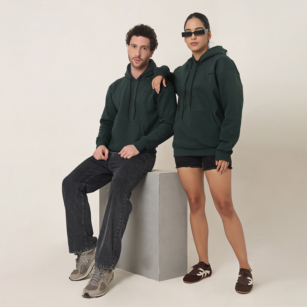 FOREST GREEN CLASSIC UNISEX OVERSIZED HOODIE