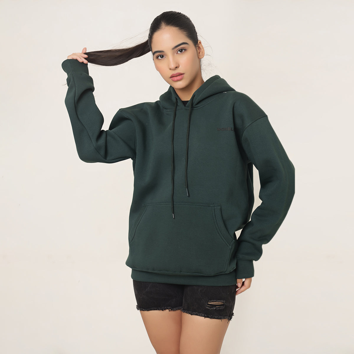 FOREST GREEN CLASSIC UNISEX OVERSIZED HOODIE