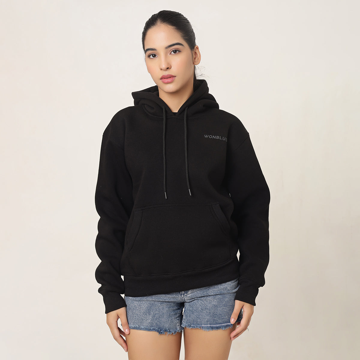 BLACK CLASSIC OVERSIZED HOODIE