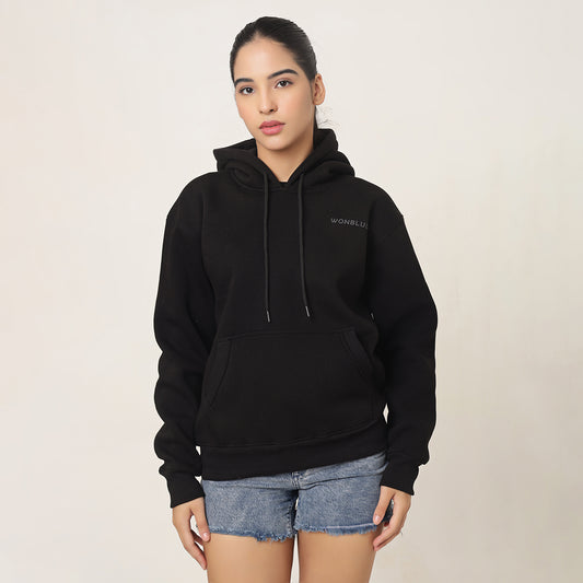 BLACK CLASSIC OVERSIZED HOODIE