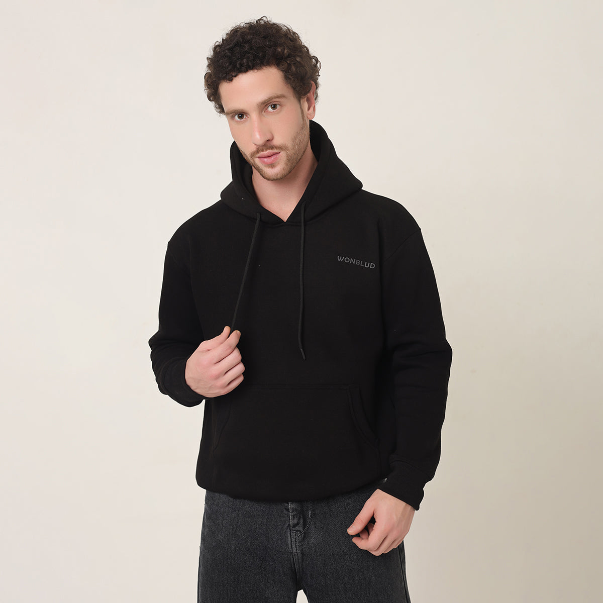 BLACK CLASSIC OVERSIZED HOODIE