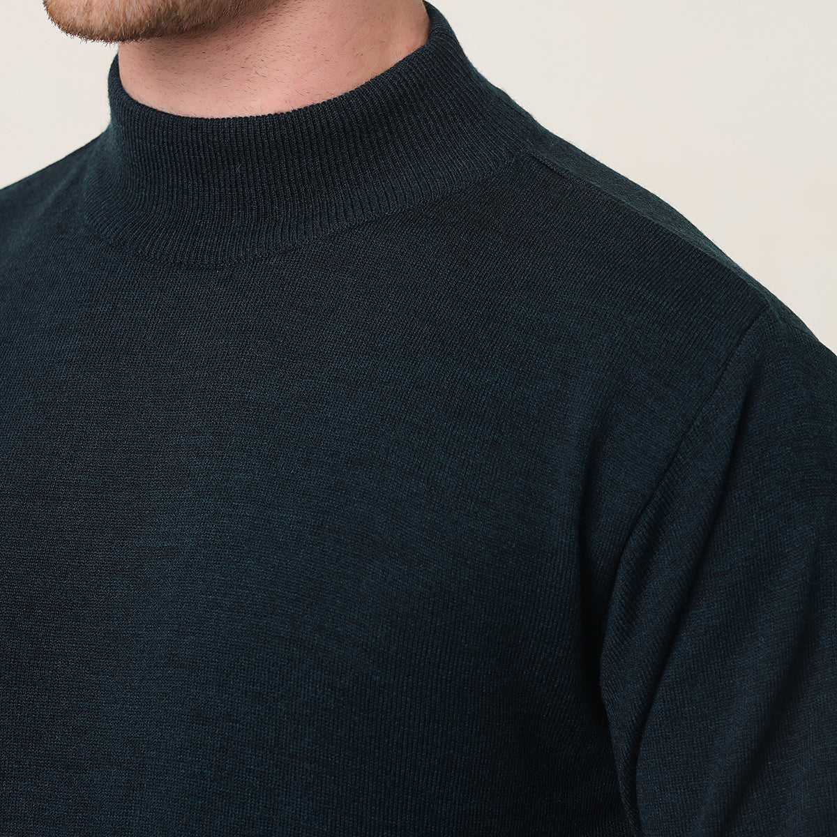 DEEP PETROL BLUE T-NECK