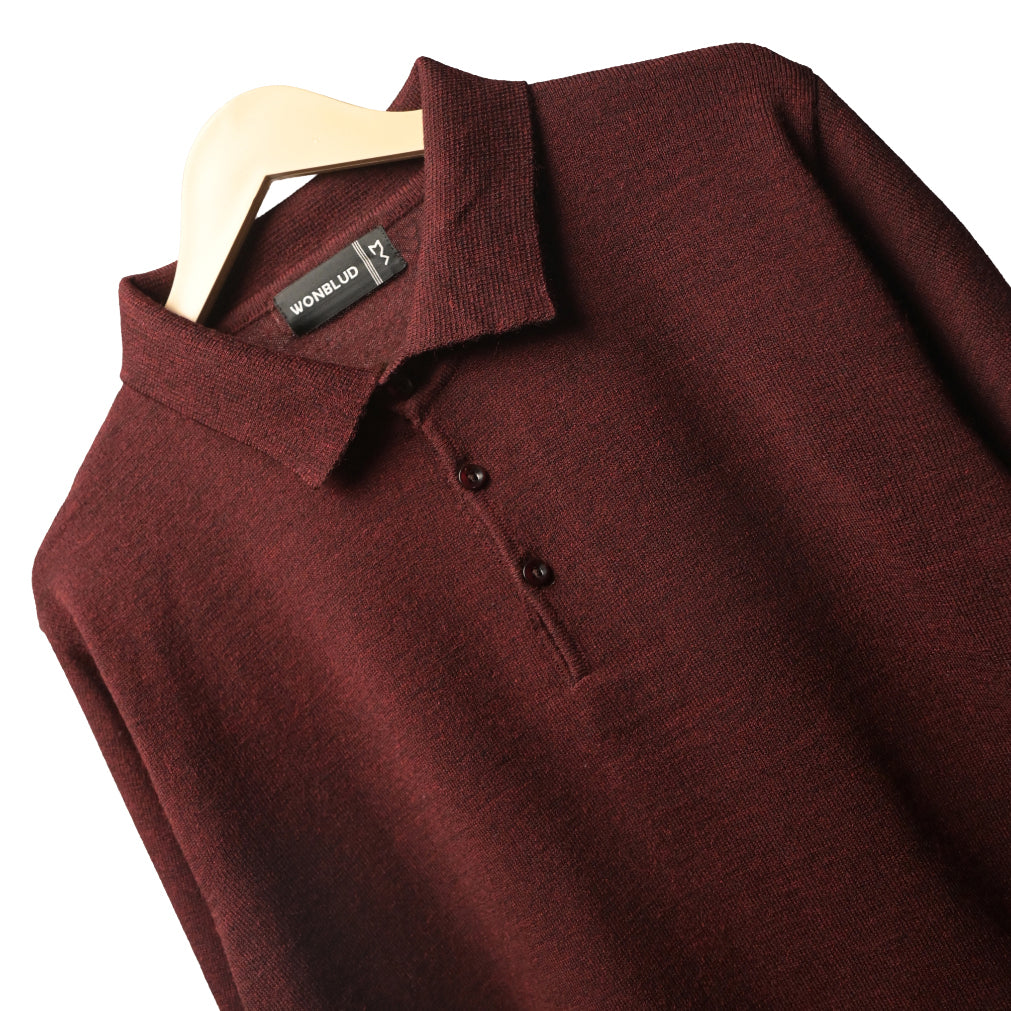 MAROON COTTON KNIT PULLOVER