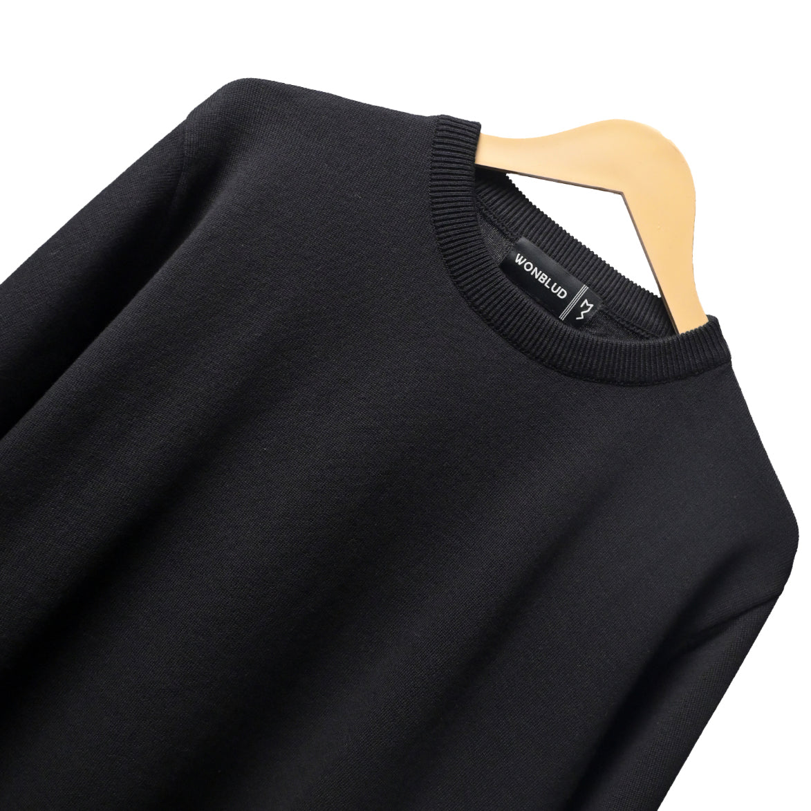 BLACK COTTON PULLOVER