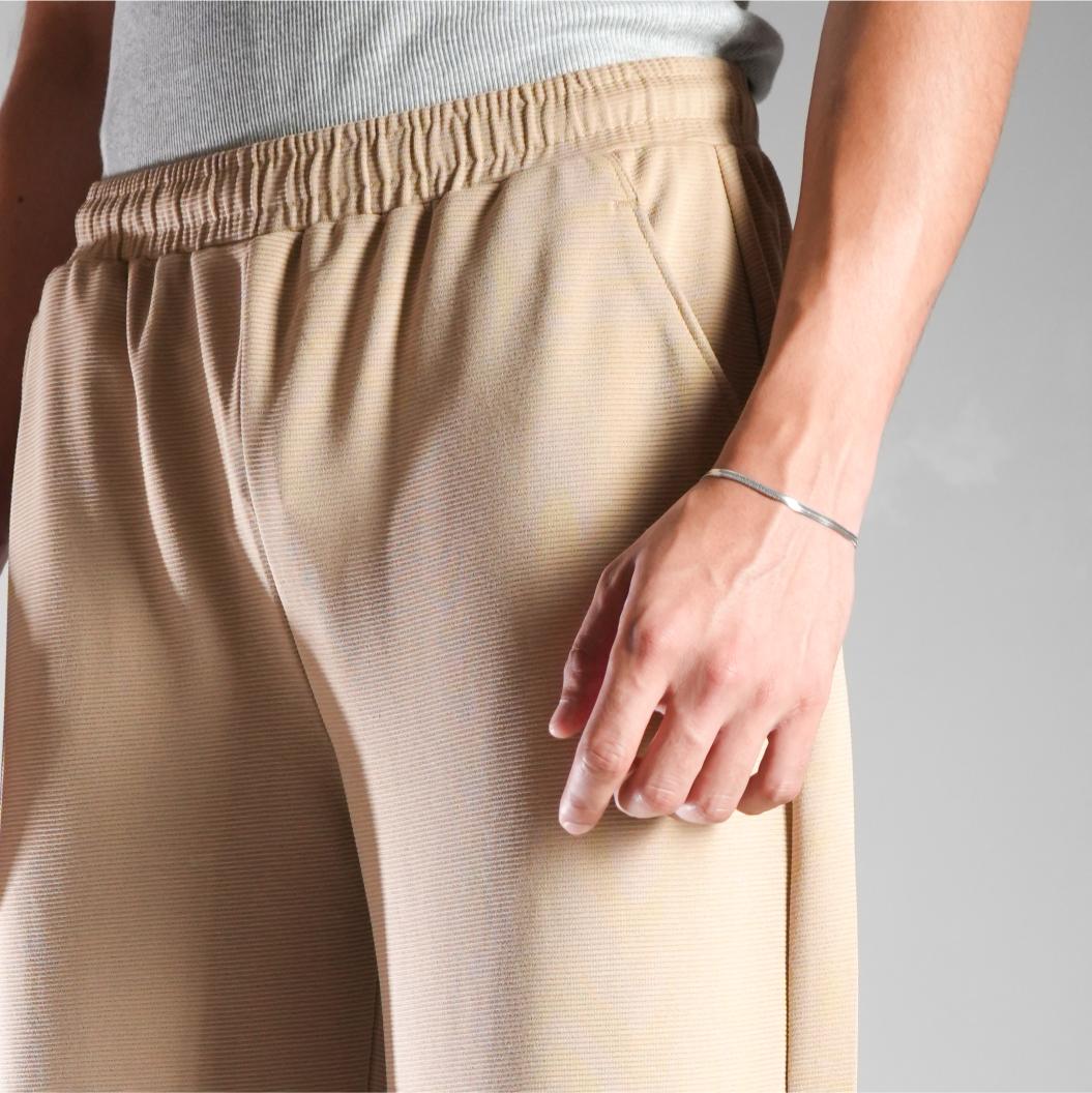 BEIGE LOOSE FIT PANTS (UNISEX)