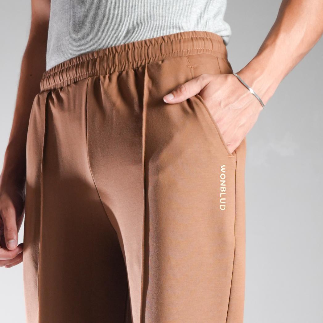 BROWN LOUNGE FIT PANTS (UNISEX)