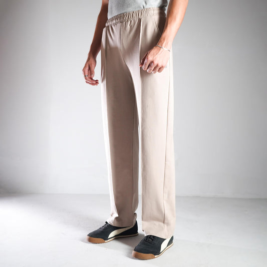 BEIGE LOUNGE FIT PANTS (UNISEX)
