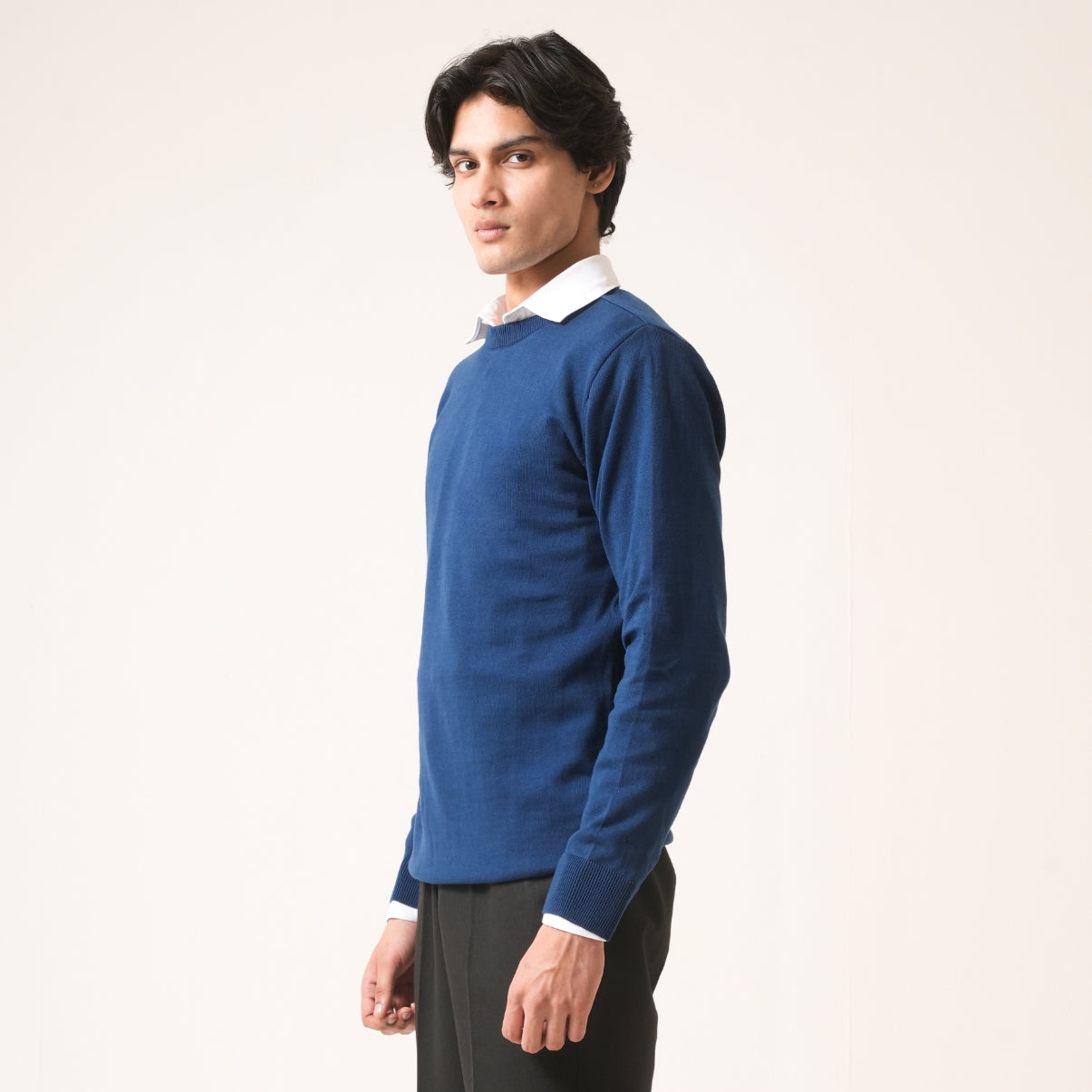 ROYAL BLUE COTTON PULLOVER
