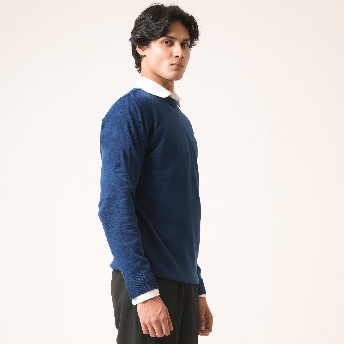 ROYAL BLUE COTTON PULLOVER
