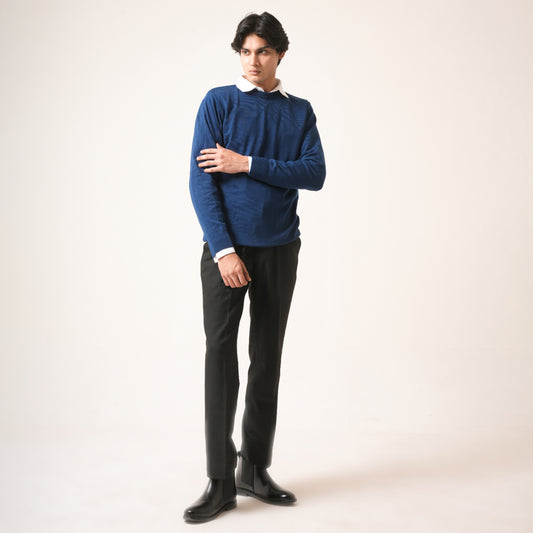 ROYAL BLUE COTTON PULLOVER