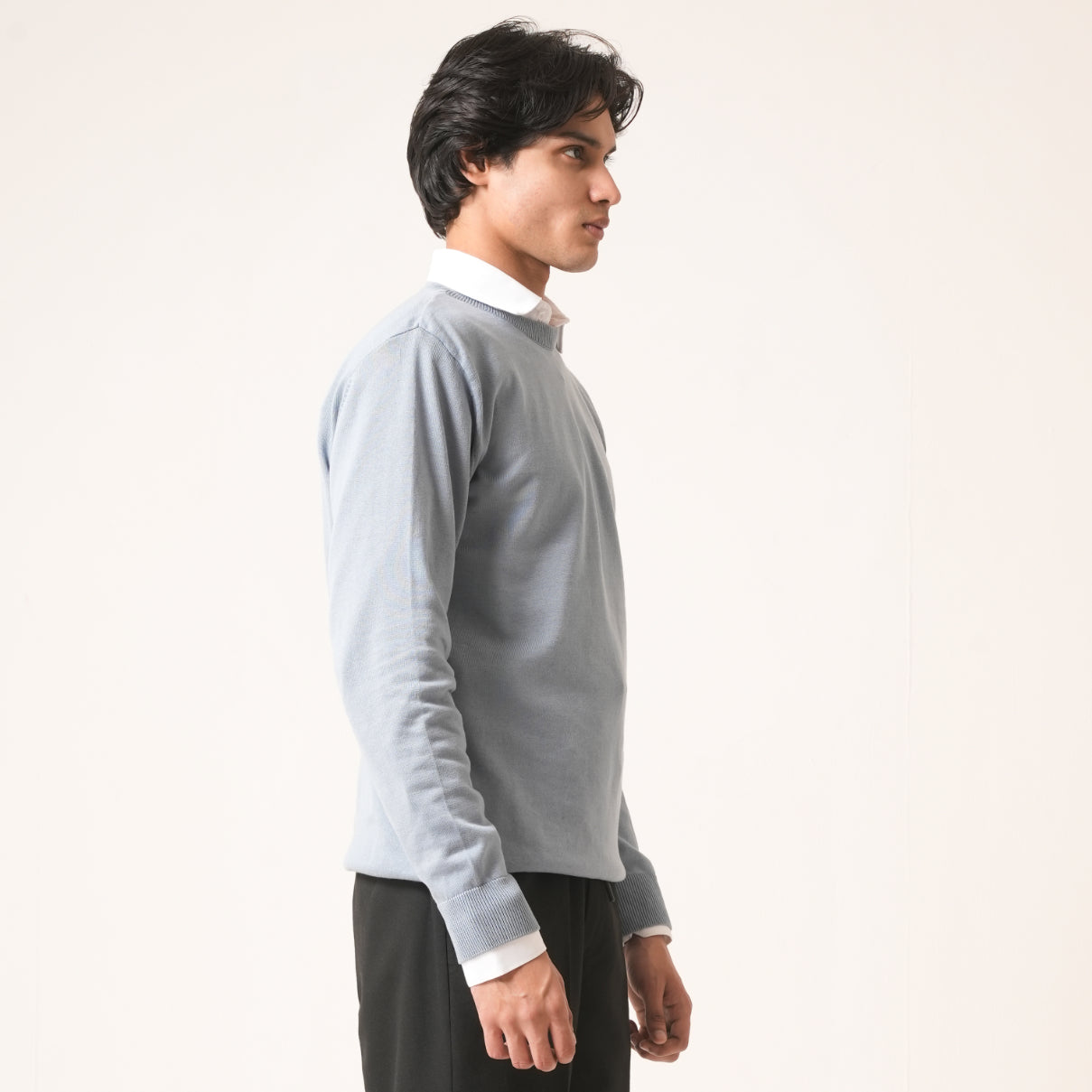SKY BLUE COTTON PULLOVER