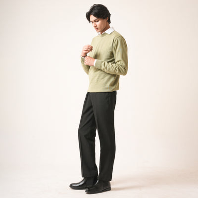 PISTACHIO COTTON PULLOVER